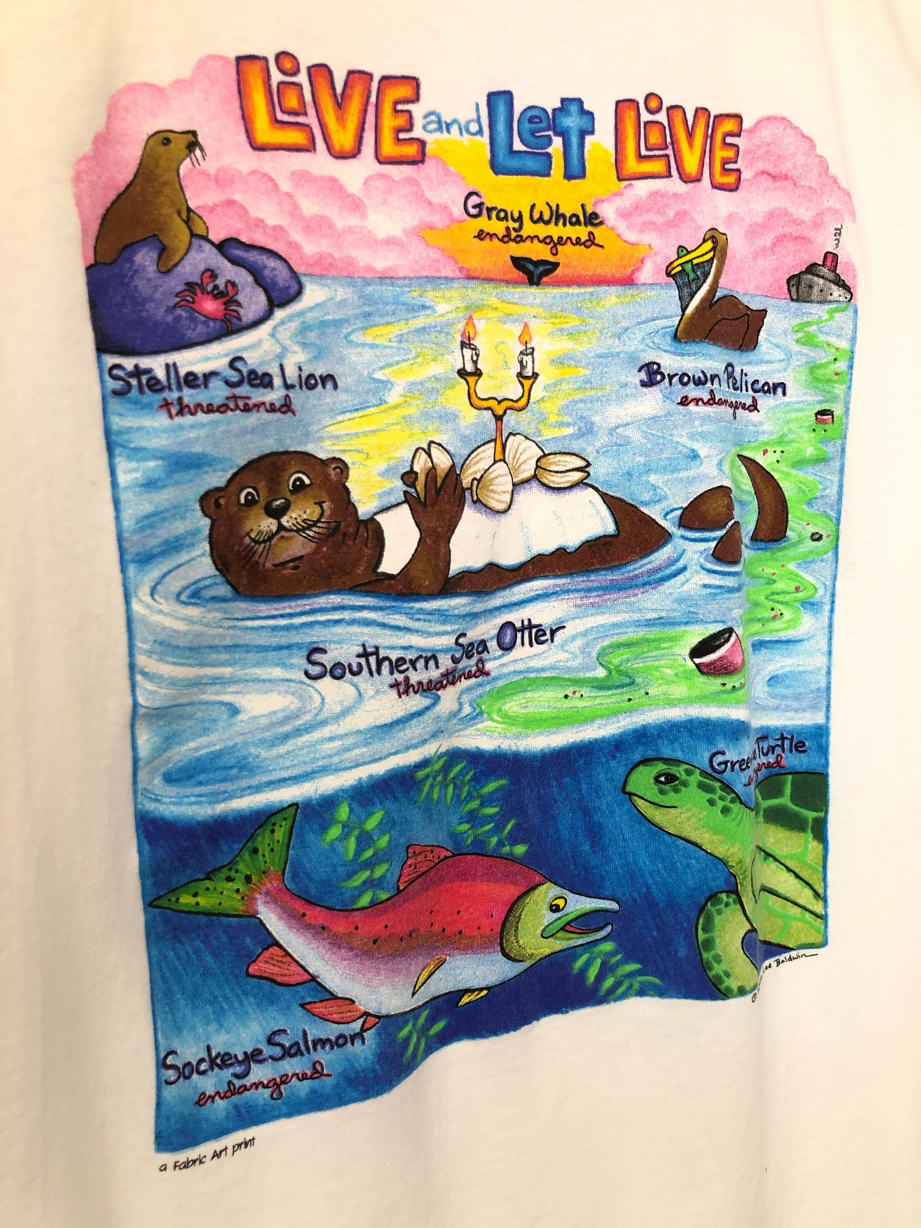 VTG Ocean Live & Let Live Art Tee (L)