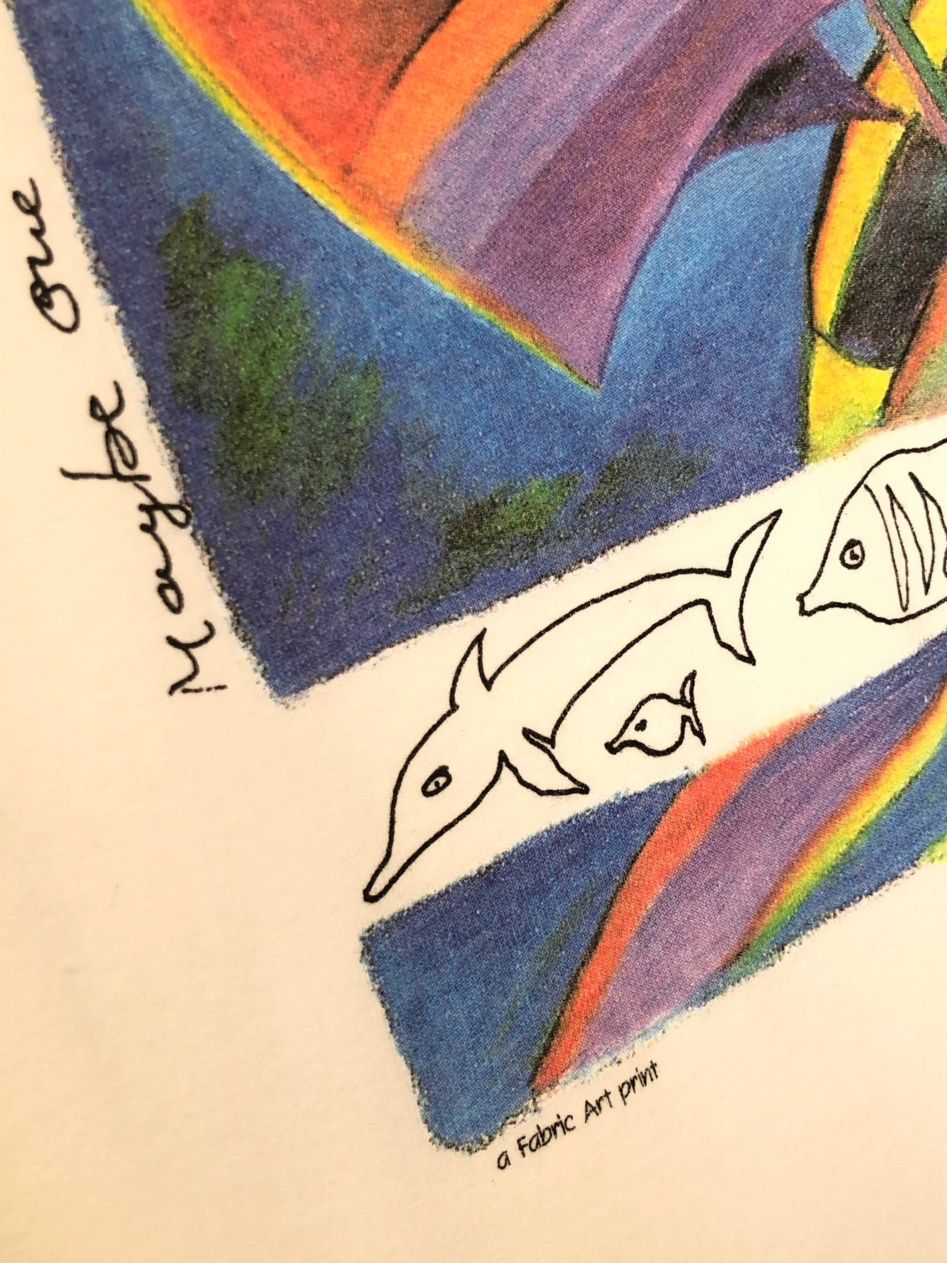 VTG Pastel Sailboat Art Tee  (L)