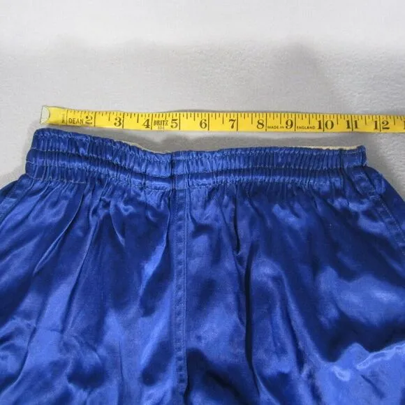 Vtg Skinner Basketball Shorts Womens XS Royal Blue Satin Silky Elastic Waist 70s