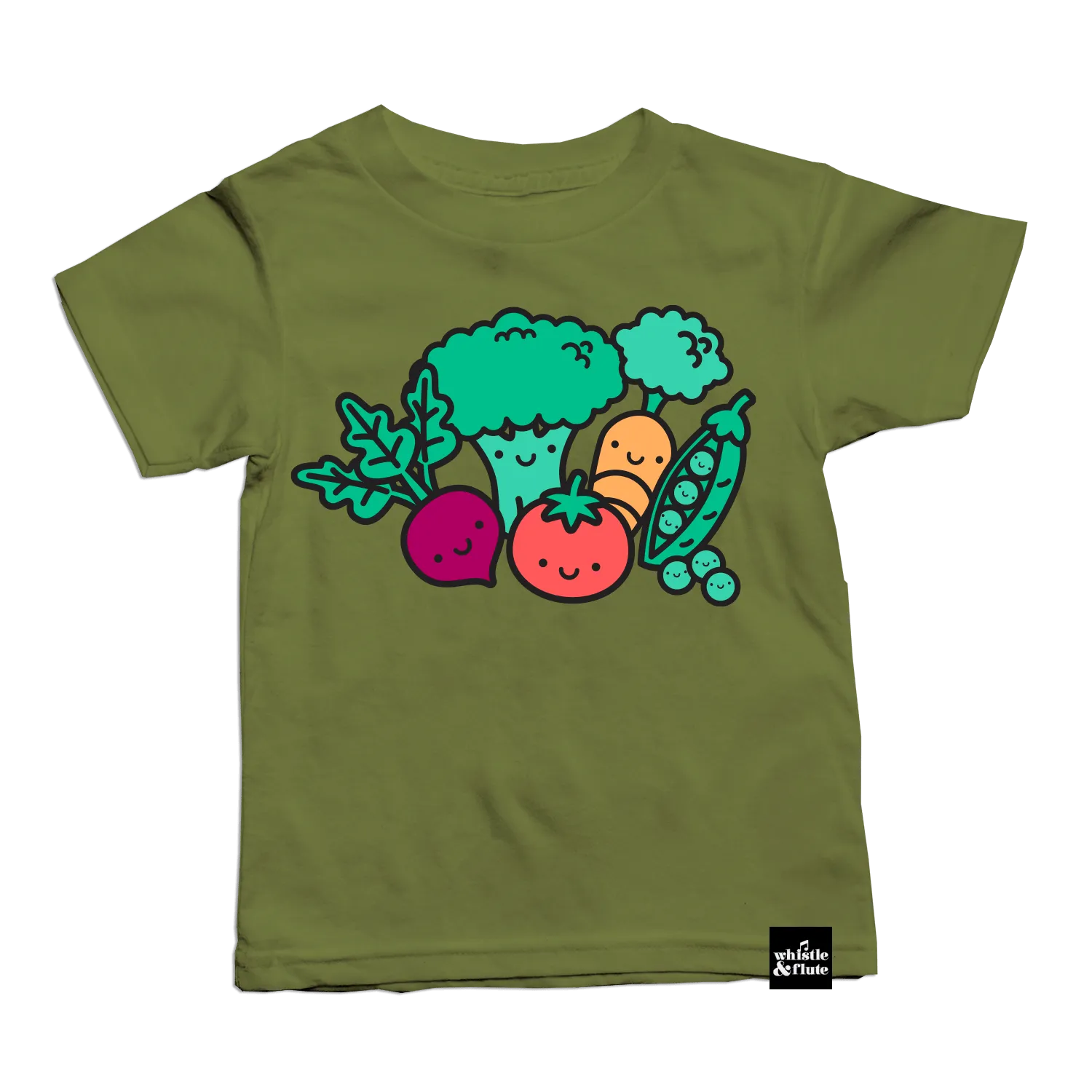 Whistle and Flute Kawaii Vegetables T-Shirt