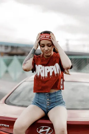 White Drippin | Red Vintage Wash Tee