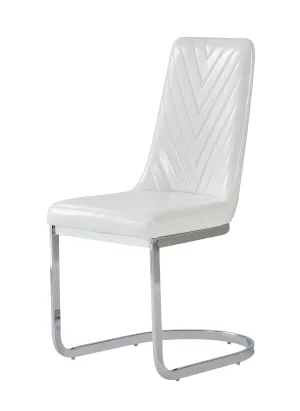 White Set Of 2 Dining Chairs D1067DC-WH