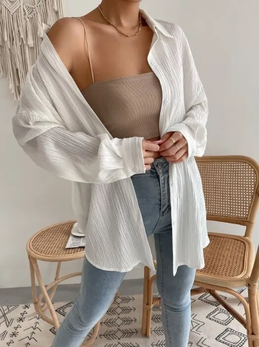 White Textured Shirt