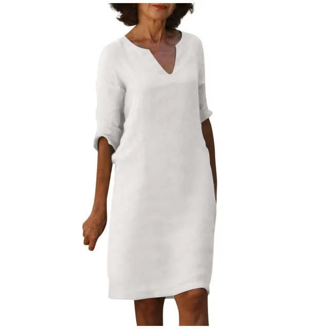 WINONA | SUMMER DRESS WITH V-NECK