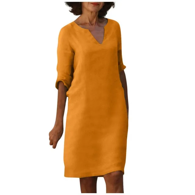 WINONA | SUMMER DRESS WITH V-NECK