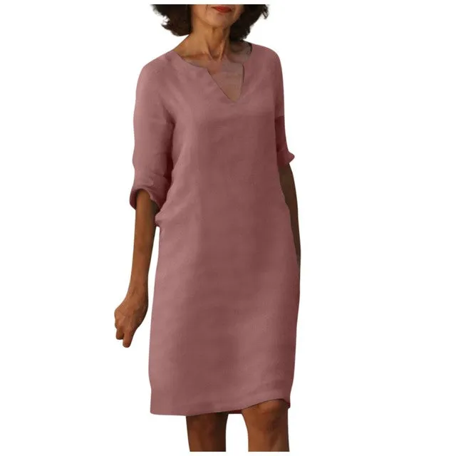 WINONA | SUMMER DRESS WITH V-NECK