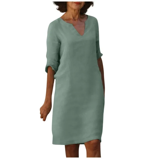 WINONA | SUMMER DRESS WITH V-NECK