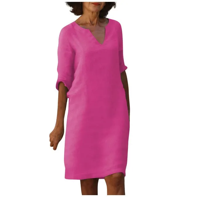 WINONA | SUMMER DRESS WITH V-NECK