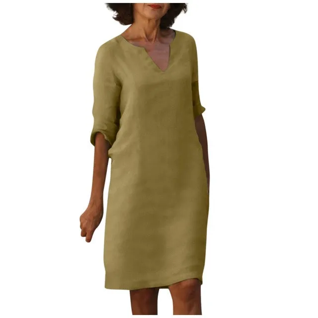 WINONA | SUMMER DRESS WITH V-NECK