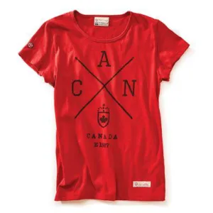 Women's Cross Canada T-Shirt, Heritage Red