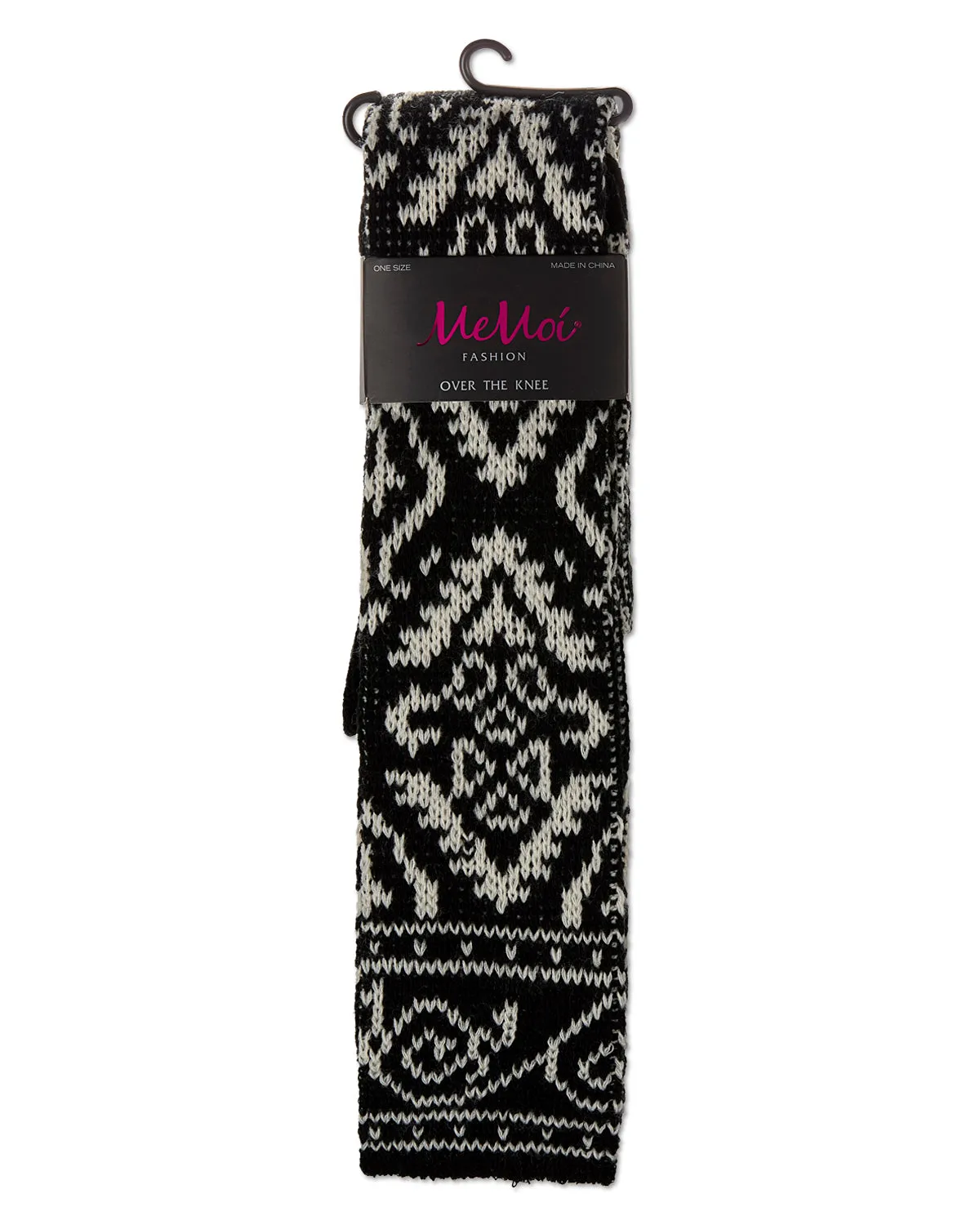 Women's Damask Acrylic and Wool Blend Over The Knee Socks