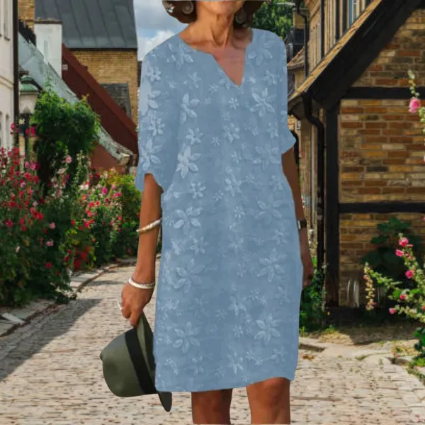 Women's Elegant Embroidered Summer Dress | Mini