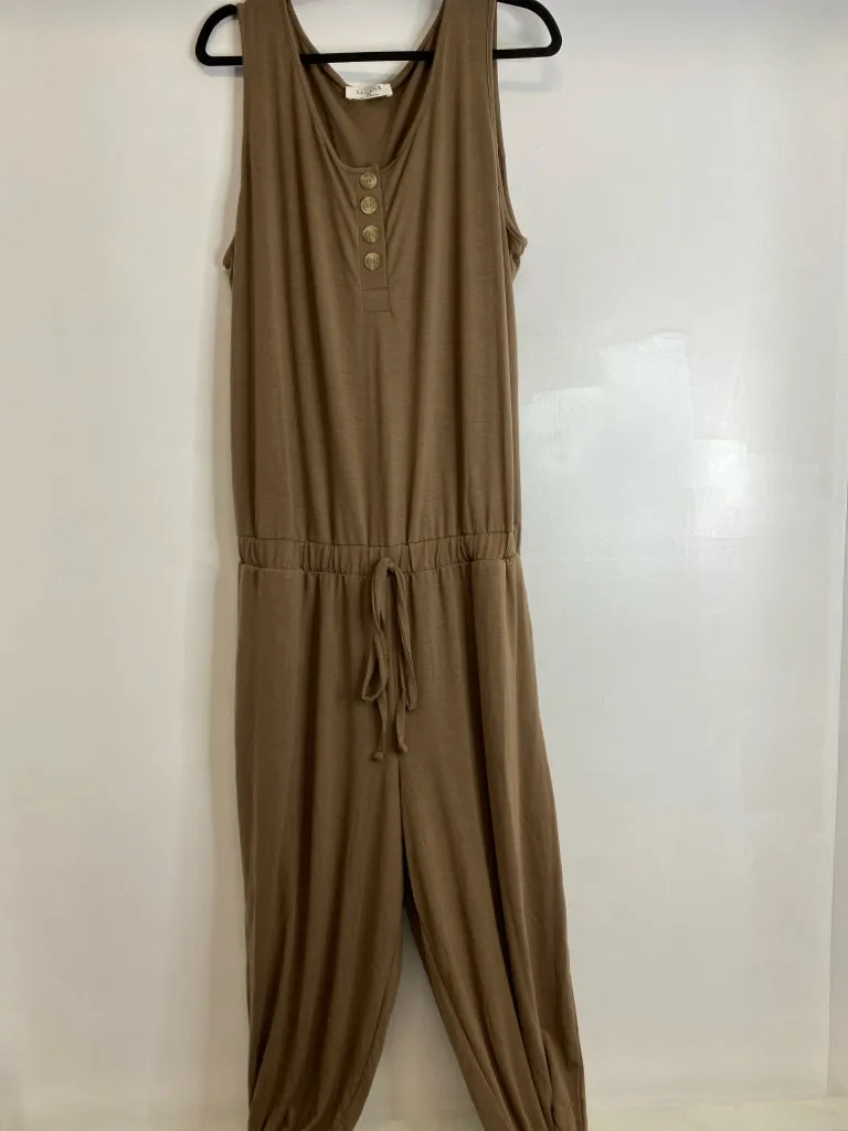 Womens Size 2XL Misses Brown Zenana Romper