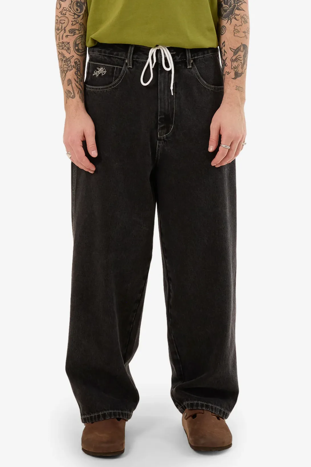WORSHIP SUPPLIES BE COOL BIG LOUNGER JEAN - BLACK RINSE