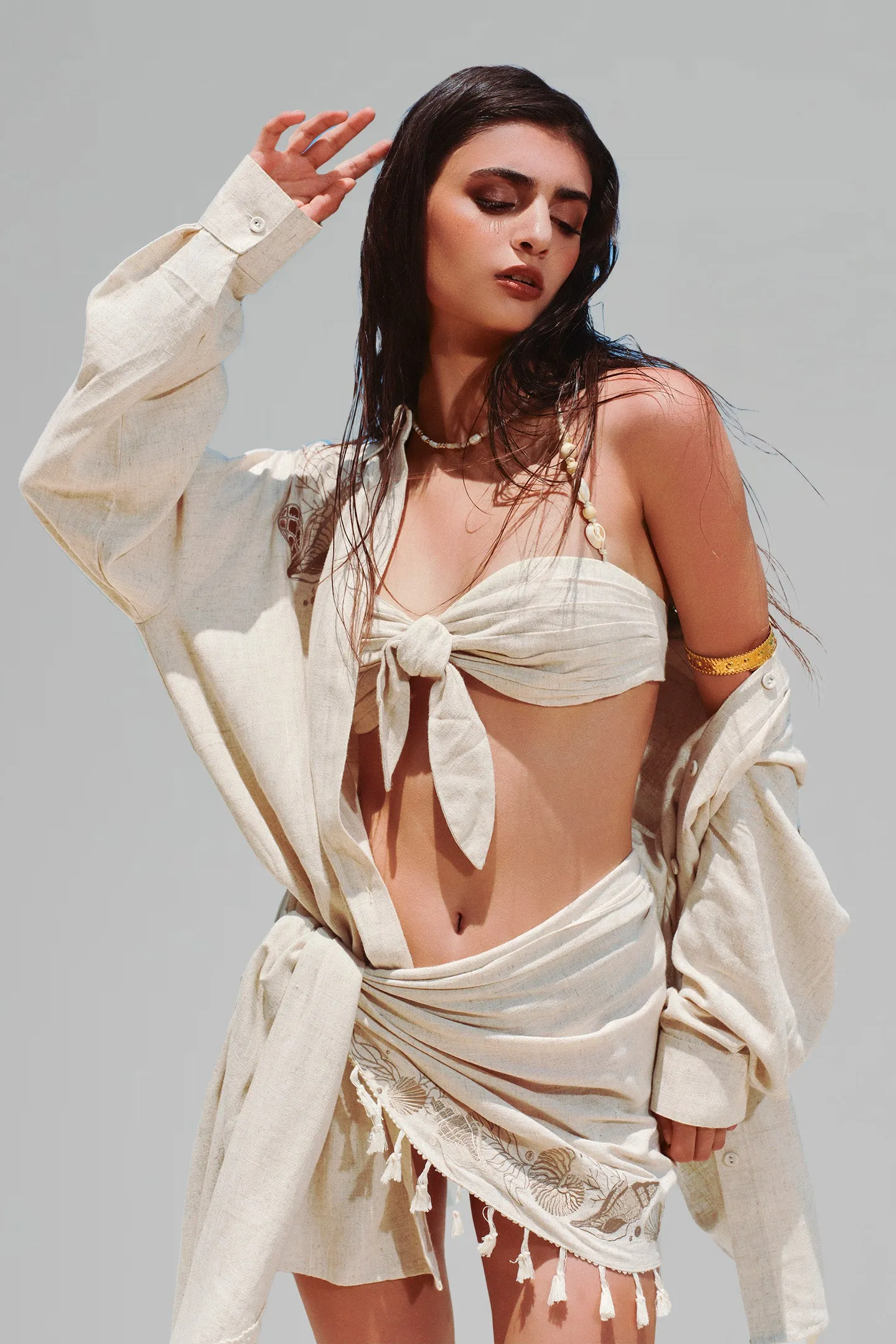 XITA • Beige Linen Bra