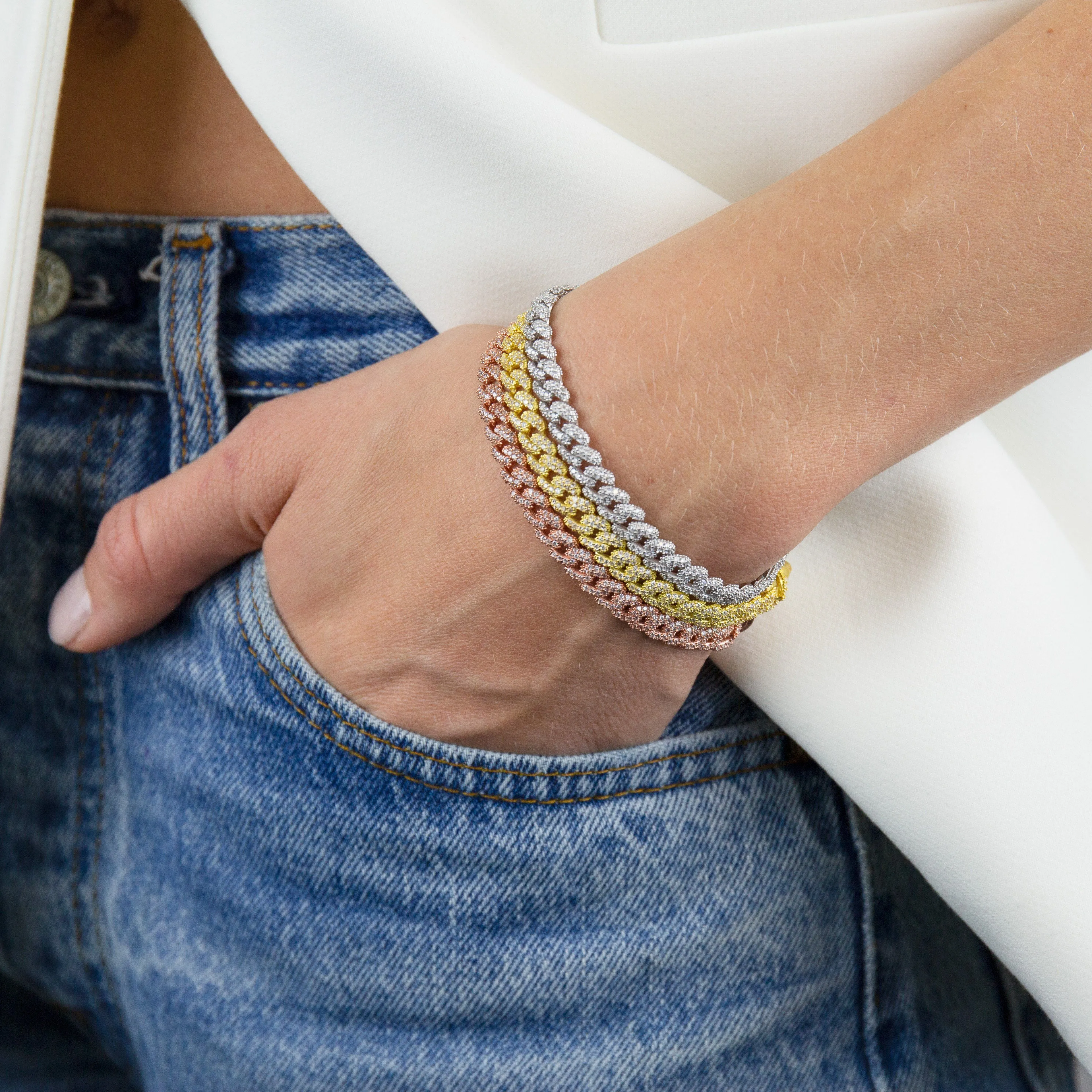 XS Pavé Chain Link Bracelet