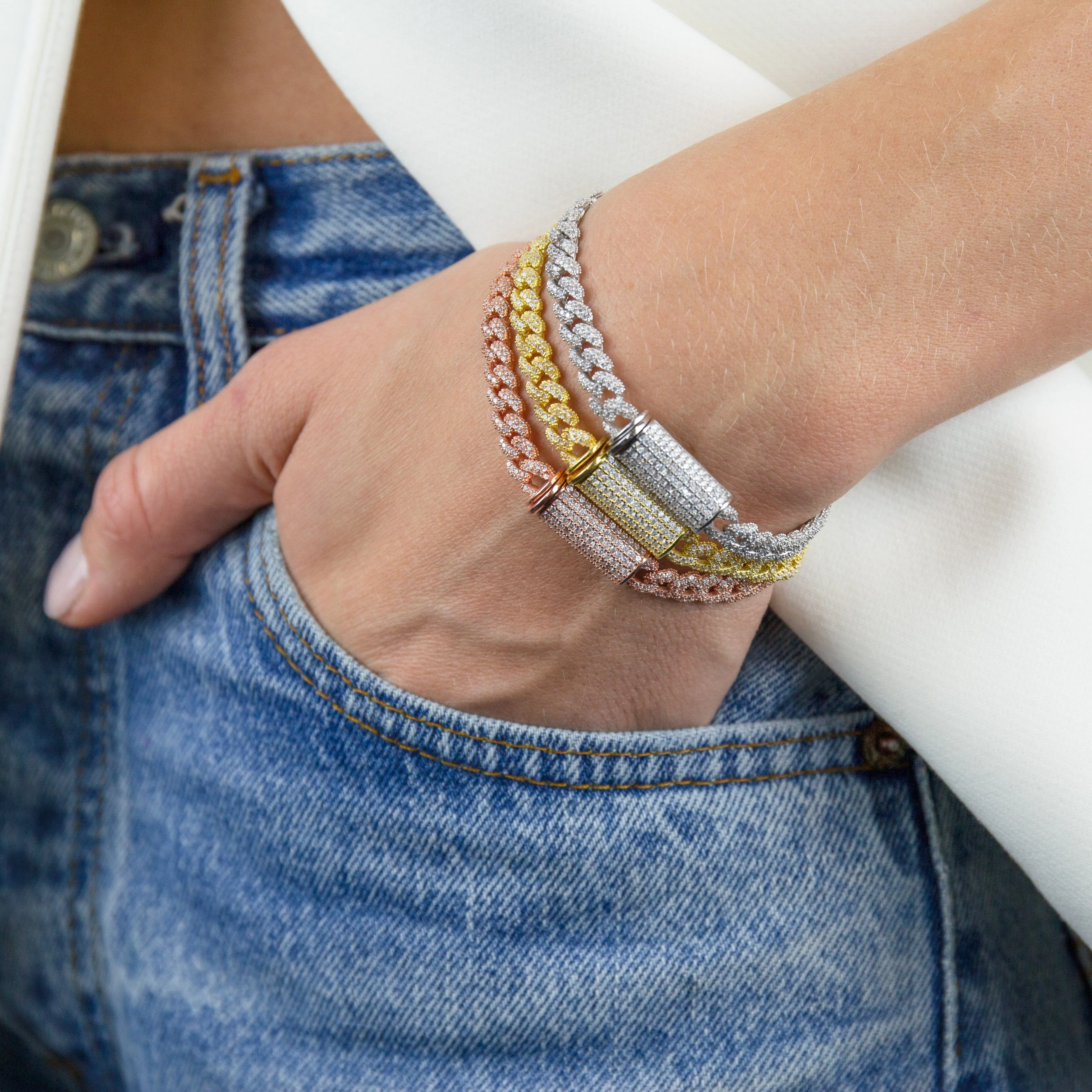 XS Pavé Chain Link Bracelet