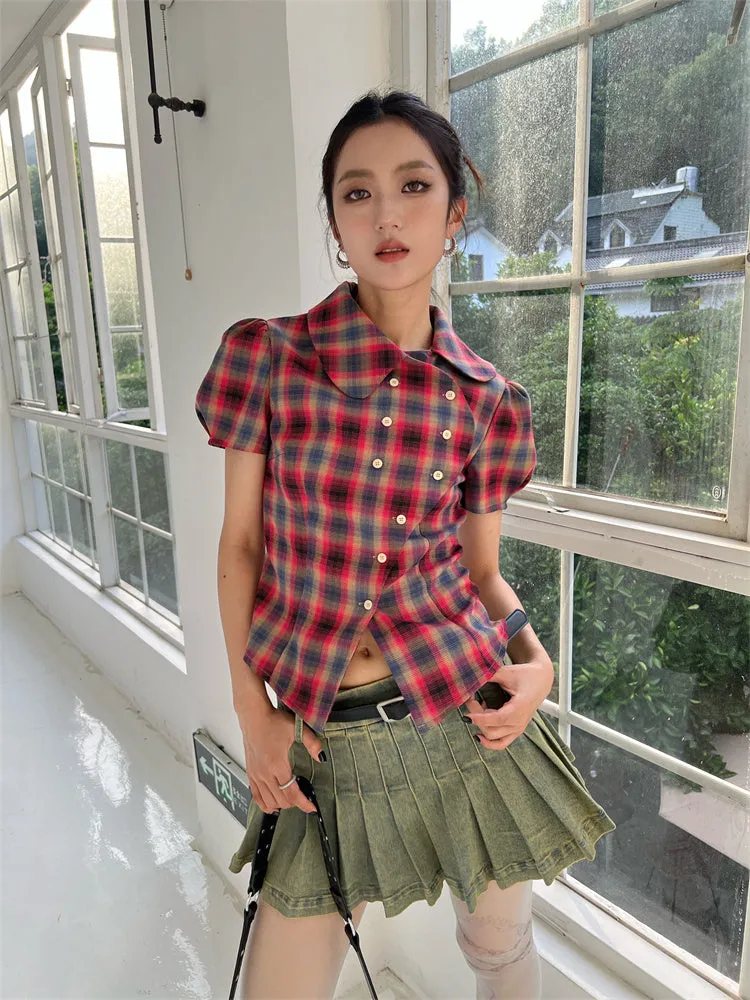 Y2K Asymmetric Button-Up Shirt