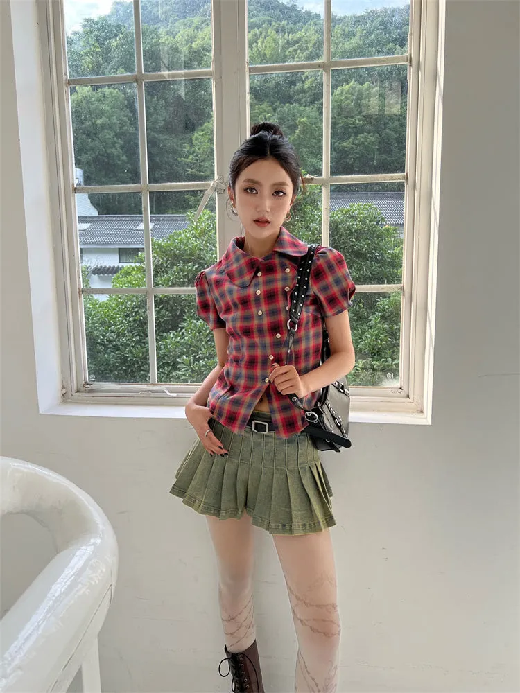 Y2K Asymmetric Button-Up Shirt