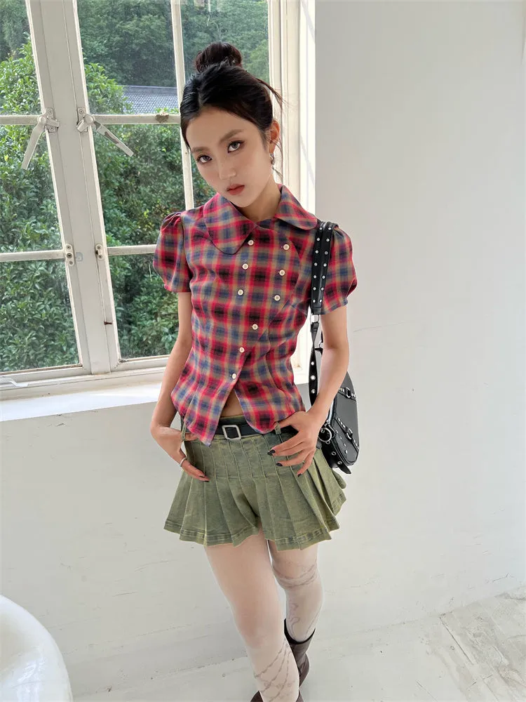 Y2K Asymmetric Button-Up Shirt