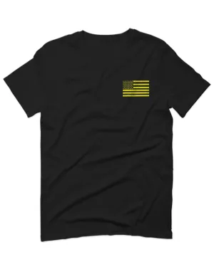 Yellow American Flag United States of America USA Military For men T Shirt