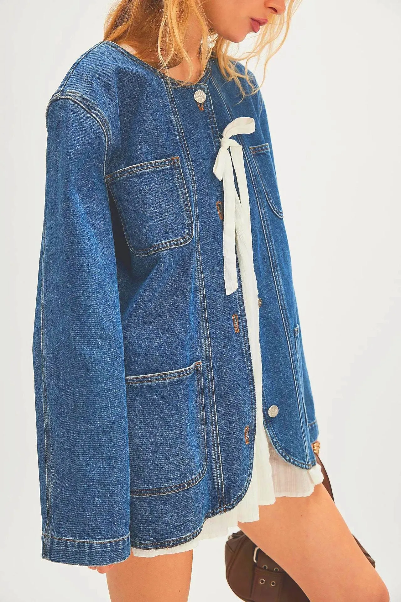 YLENIA - Oversized Denim Jacket
