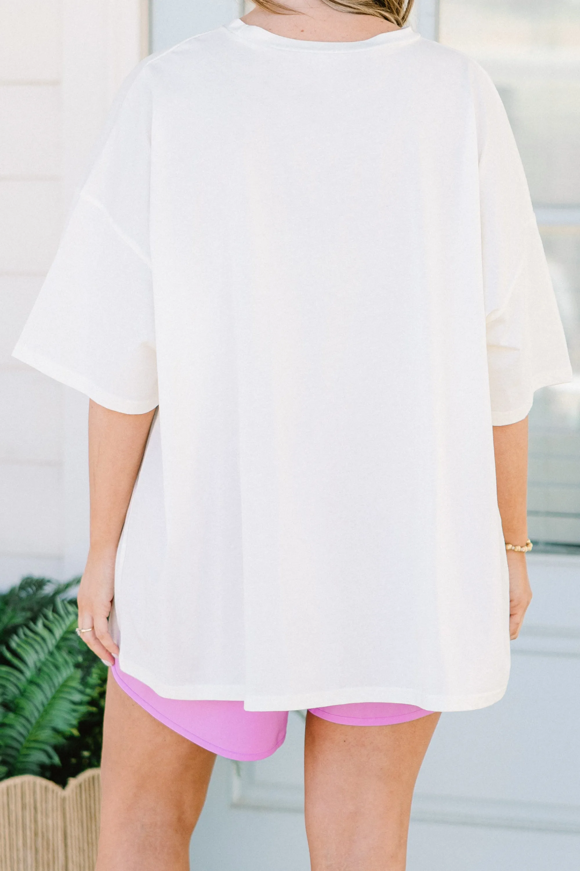 You Give Me Butterflies Boyfriend Tee, Ivory