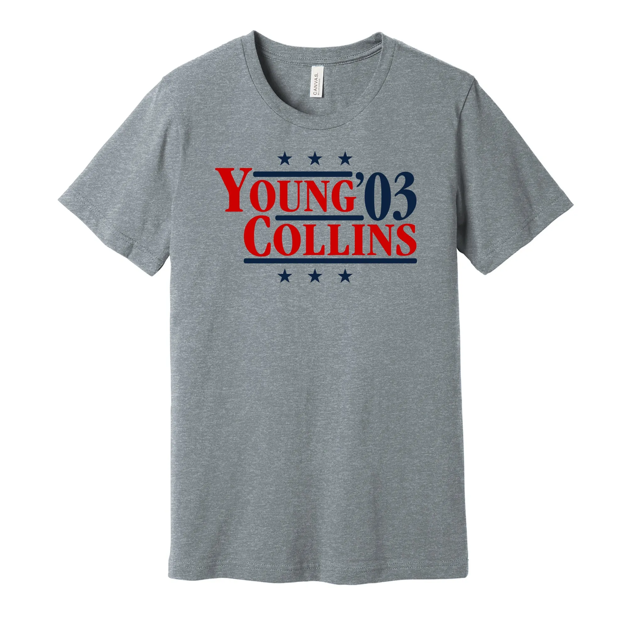 Young & Collins '03 - Boston Red Sox Legends Political Campaign Parody T-Shirt - Hyper Than Hype Shirts